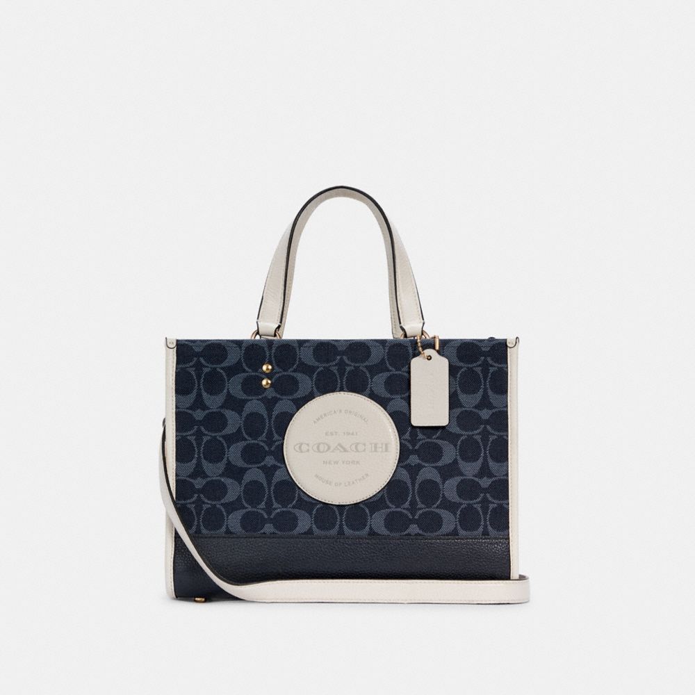 DEMPSEY CARRYALL IN SIGNATURE JACQUARD WITH PATCH - C2826 - IM/DENIM MULTI