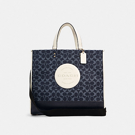 COACH DEMPSEY TOTE 40 IN SIGNATURE JACQUARD WITH PATCH -  - C2827