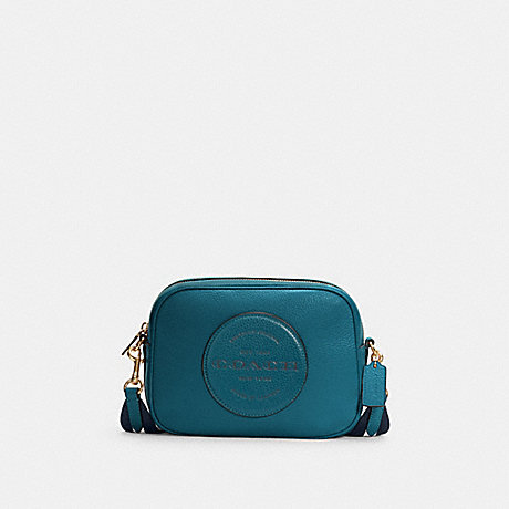 COACH DEMPSEY CAMERA BAG WITH PATCH - IM/TEAL INK - C2828
