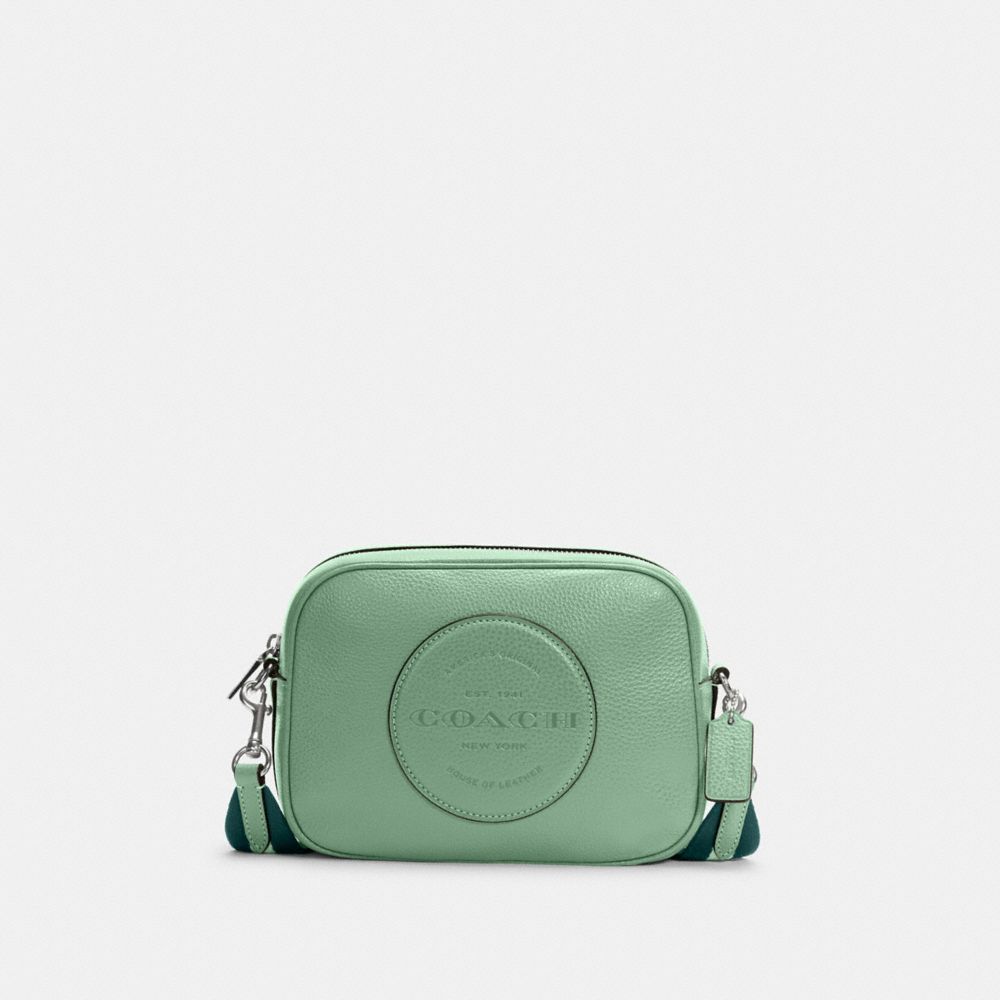 COACH C2828 DEMPSEY CAMERA BAG WITH PATCH SV/WASHED-GREEN