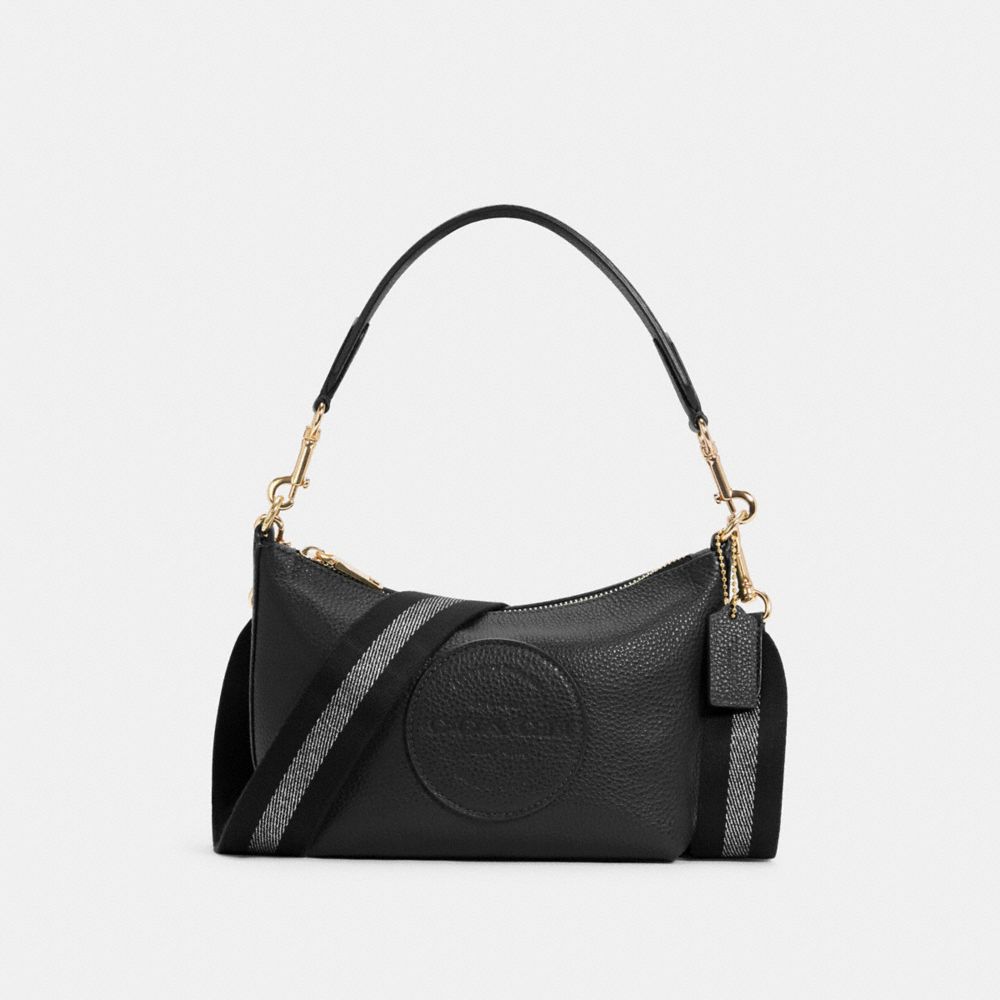 DEMPSEY SHOULDER BAG WITH PATCH - IM/BLACK - COACH C2829