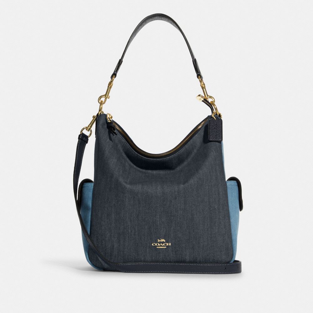 PENNIE SHOULDER BAG - C2830 - IM/DENIM MULTI