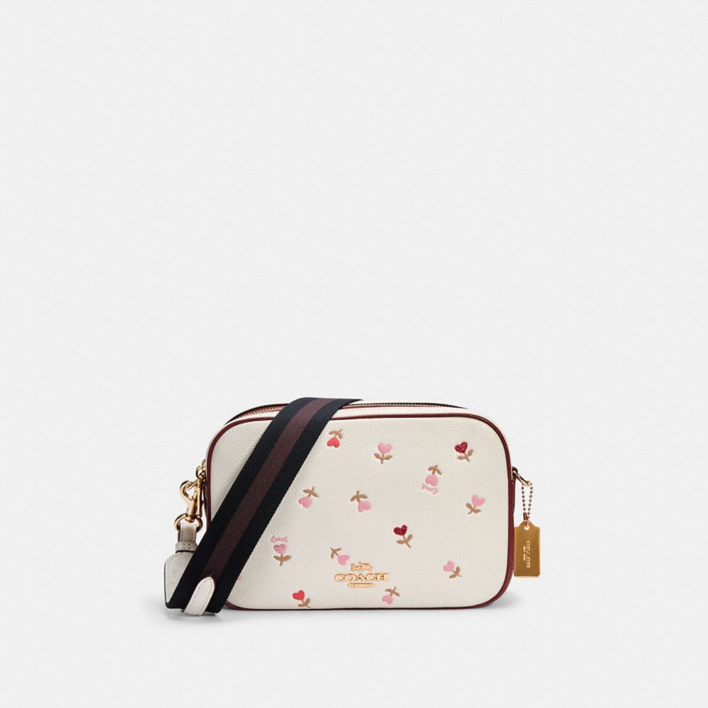 JES CROSSBODY WITH HEART FLORAL PRINT - C2835 - IM/CHALK MULTI