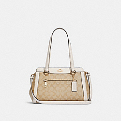 COACH KAILEY CARRYALL IN SIGNATURE CANVAS - IM/LIGHT KHAKI CHALK - C2851