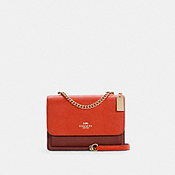 Klare Crossbody In Colorblock - GOLD/BRIGHT POPPY MULTI - COACH C2860