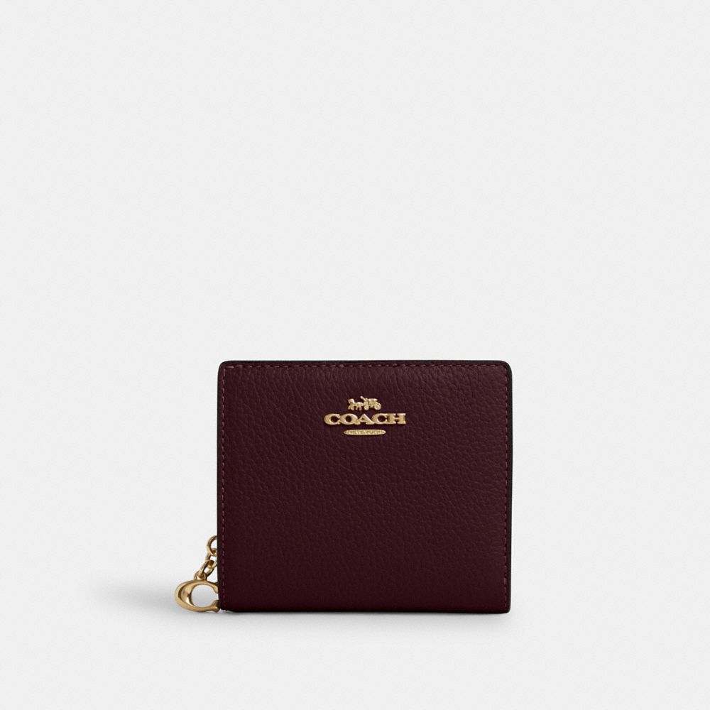 Snap Wallet - C2862 - Gold/Merlot