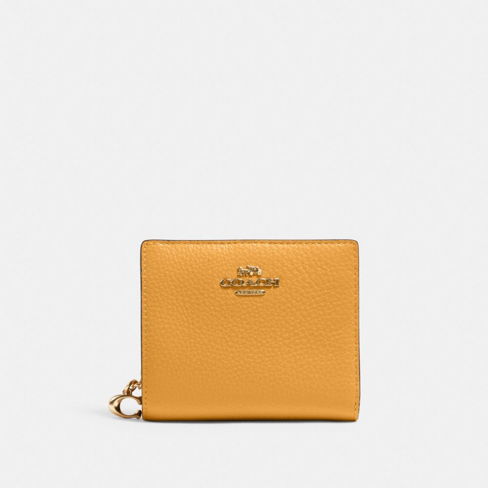 COACH C2862 Snap Wallet Gold/Mustard Yellow