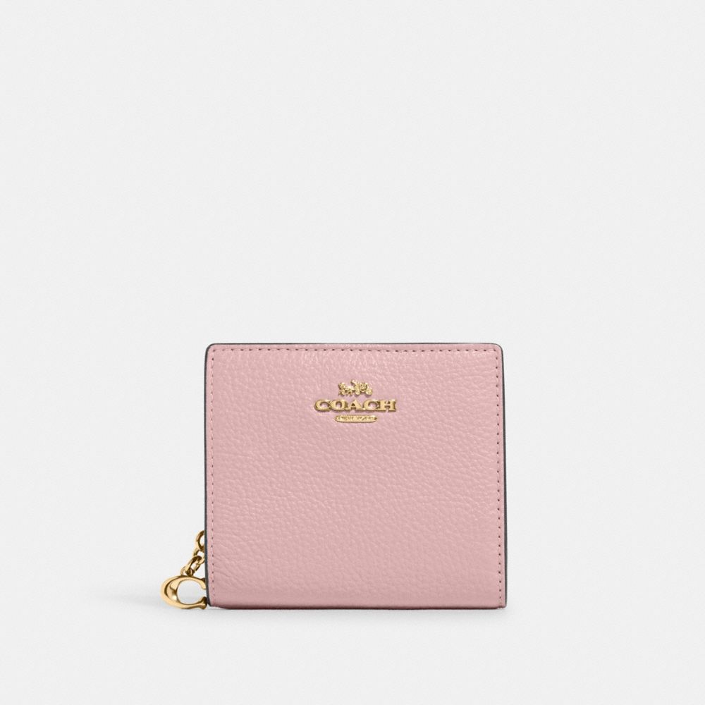 Snap Wallet - C2862 - Gold/Powder Pink