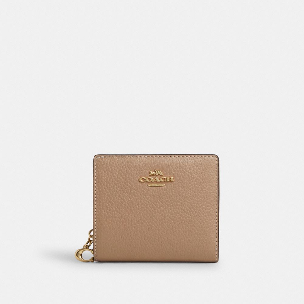 COACH C2862 Snap Wallet Gold/Taupe