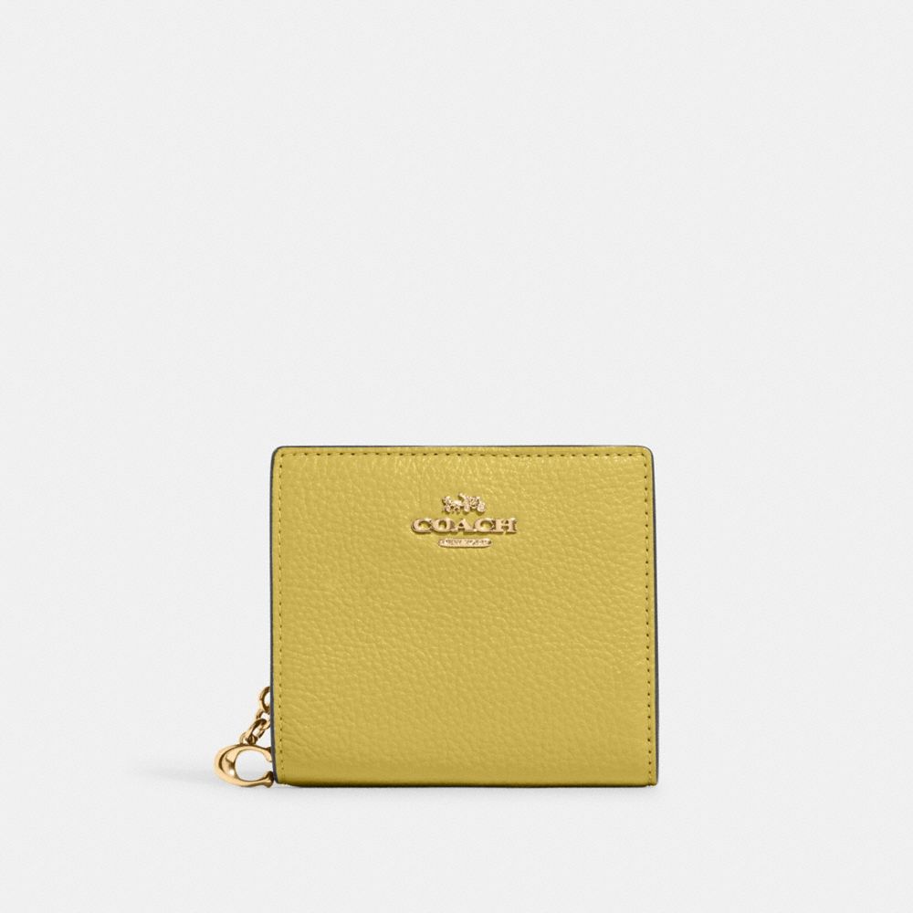 COACH C2862 Snap Wallet Im/Chartreuse