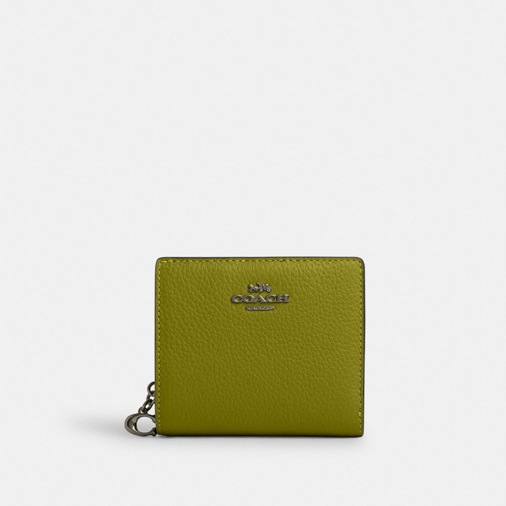 COACH C2862 Snap Wallet QB/BRIGHT OLIVE