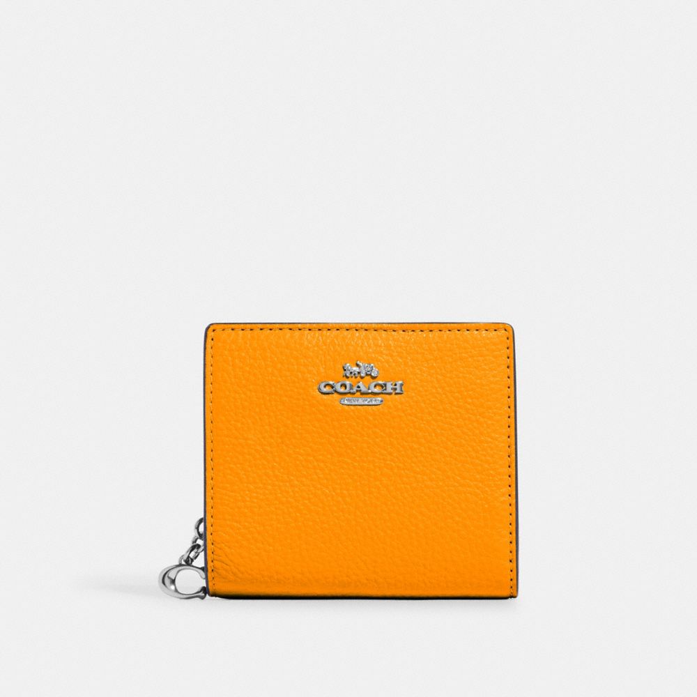 Snap Wallet - C2862 - Silver/Papaya