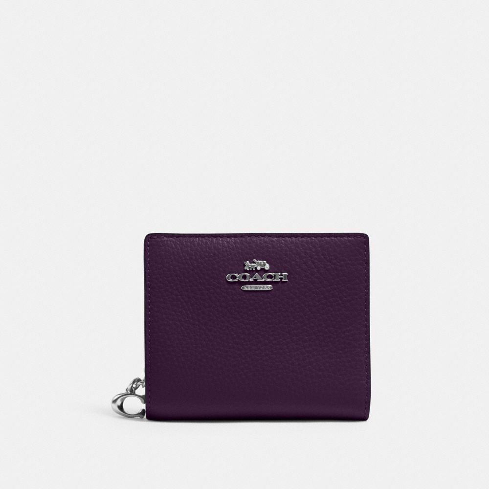 COACH C2862 Snap Wallet Silver/DARK AMETHYST