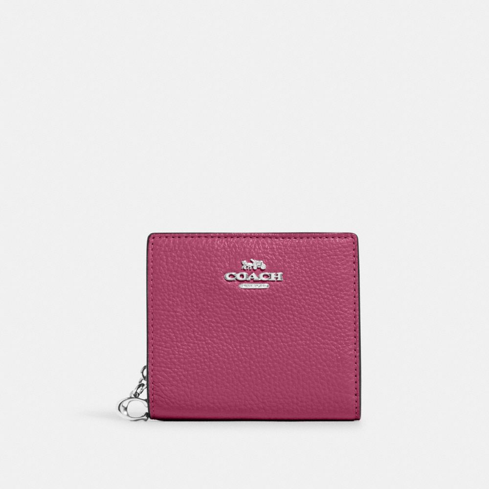 COACH C2862 Snap Wallet SILVER/LIGHT RASPBERRY