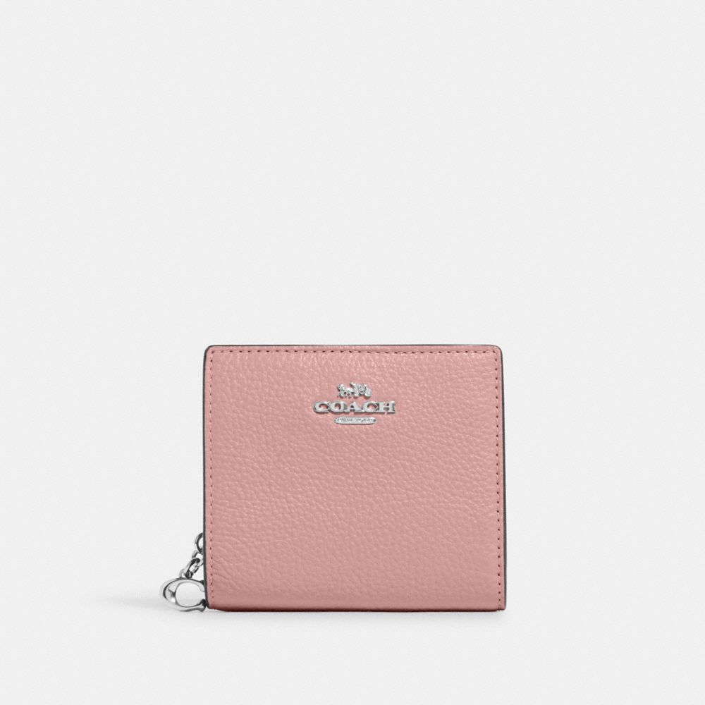 COACH C2862 Snap Wallet SILVER/LIGHT PINK