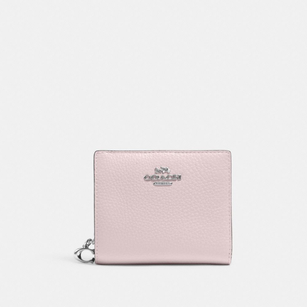 COACH C2862 Snap Wallet SILVER/ICE PINK