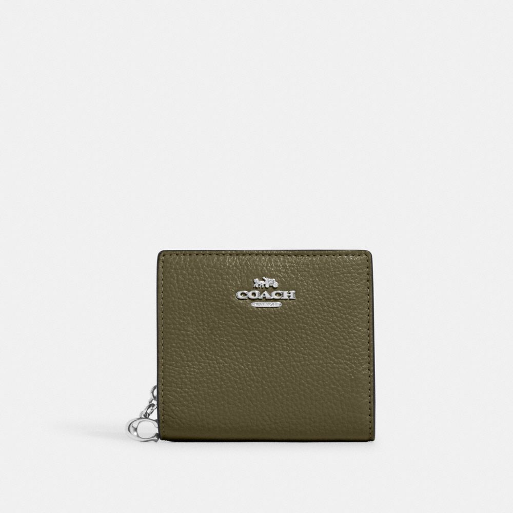 Olive green coach wallet hot sale