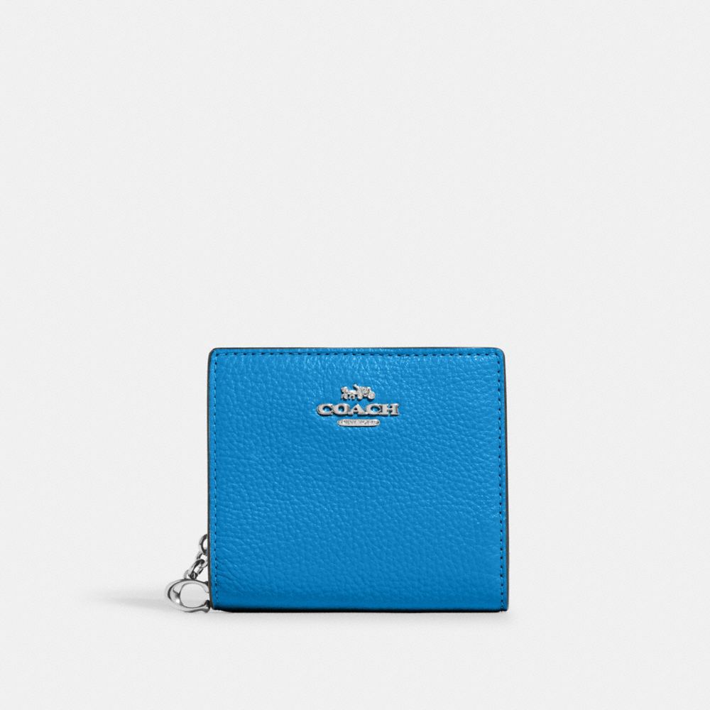 COACH C2862 Snap Wallet SILVER/RACER BLUE