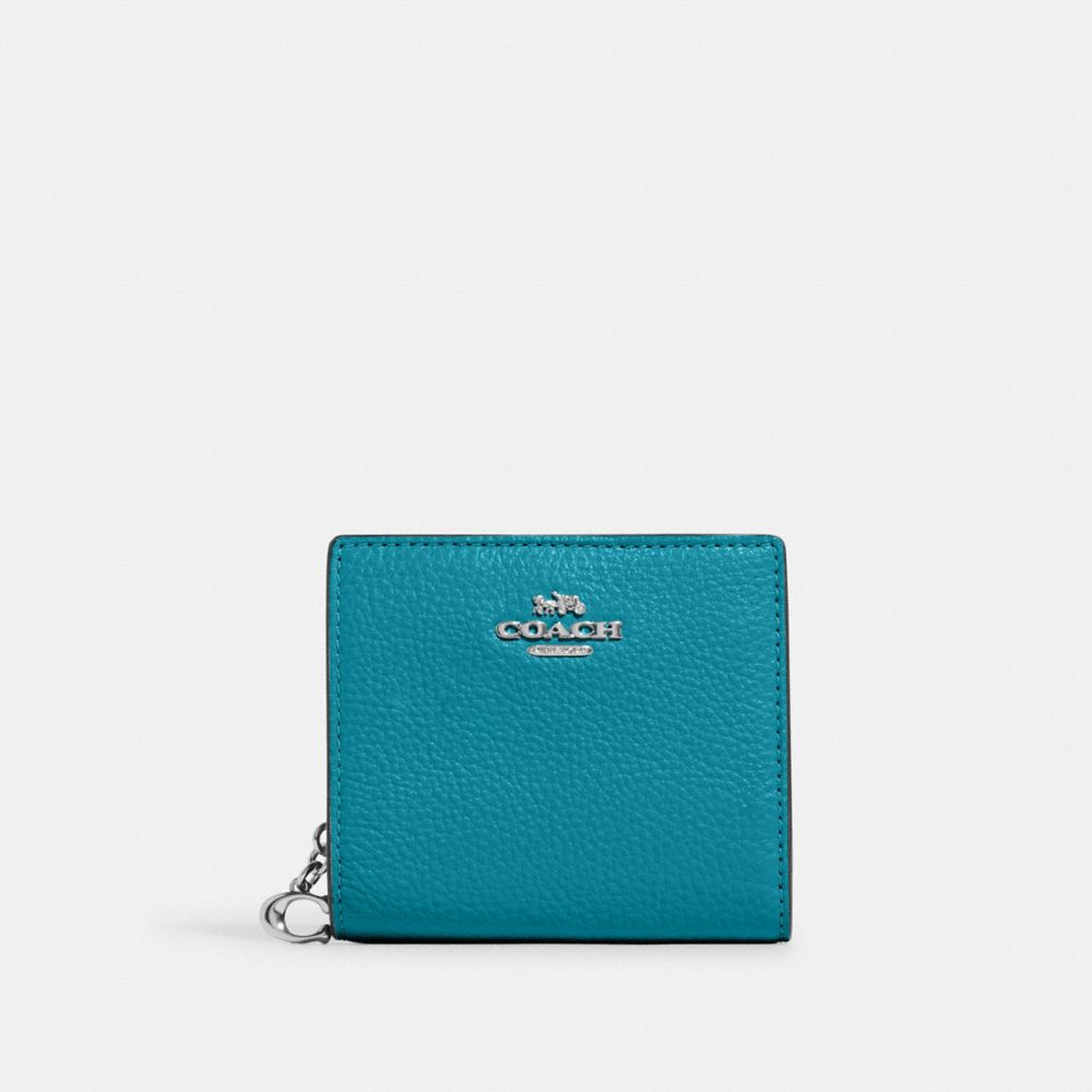 COACH C2862 Snap Wallet Silver/Teal