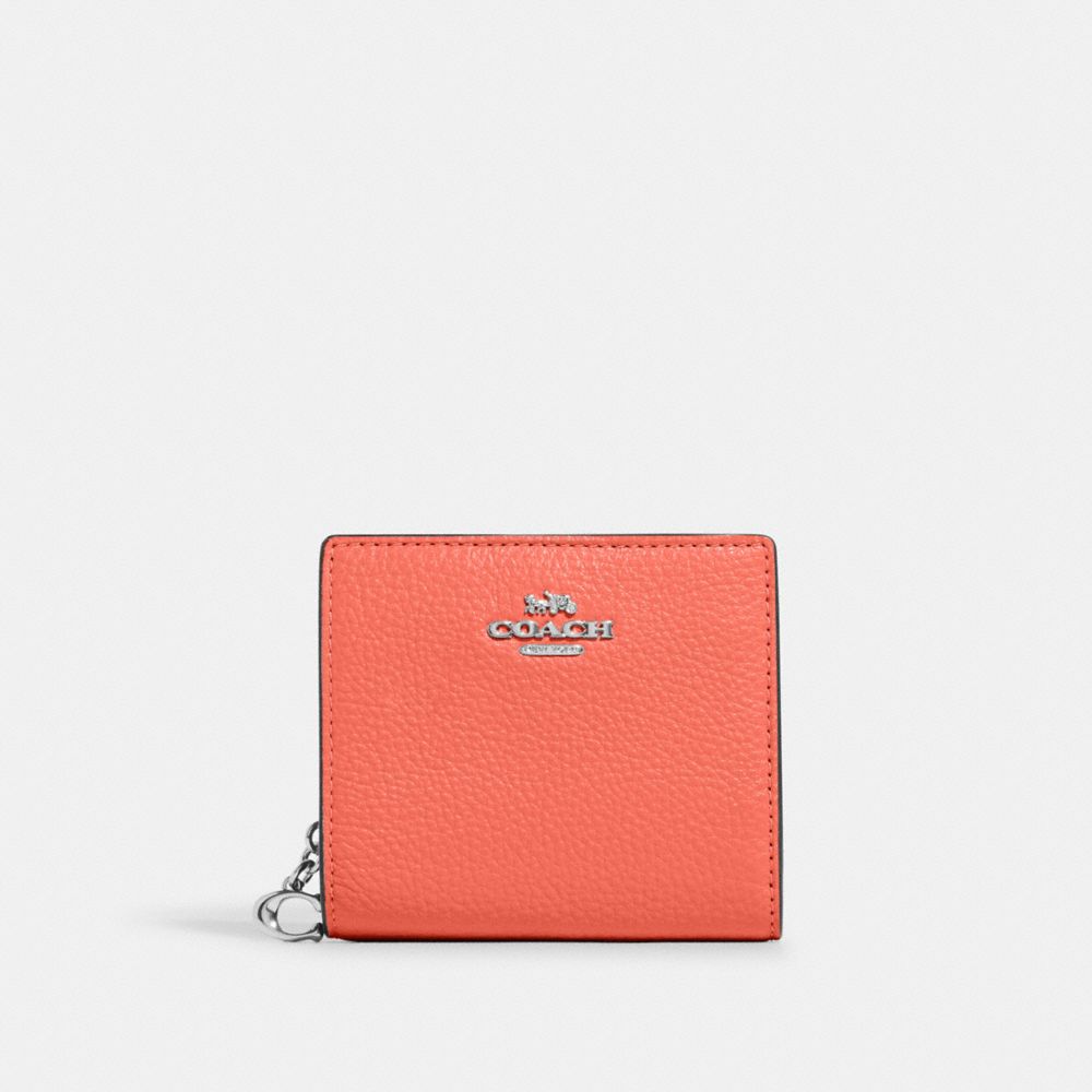 Snap Wallet - C2862 - Silver/Tangerine