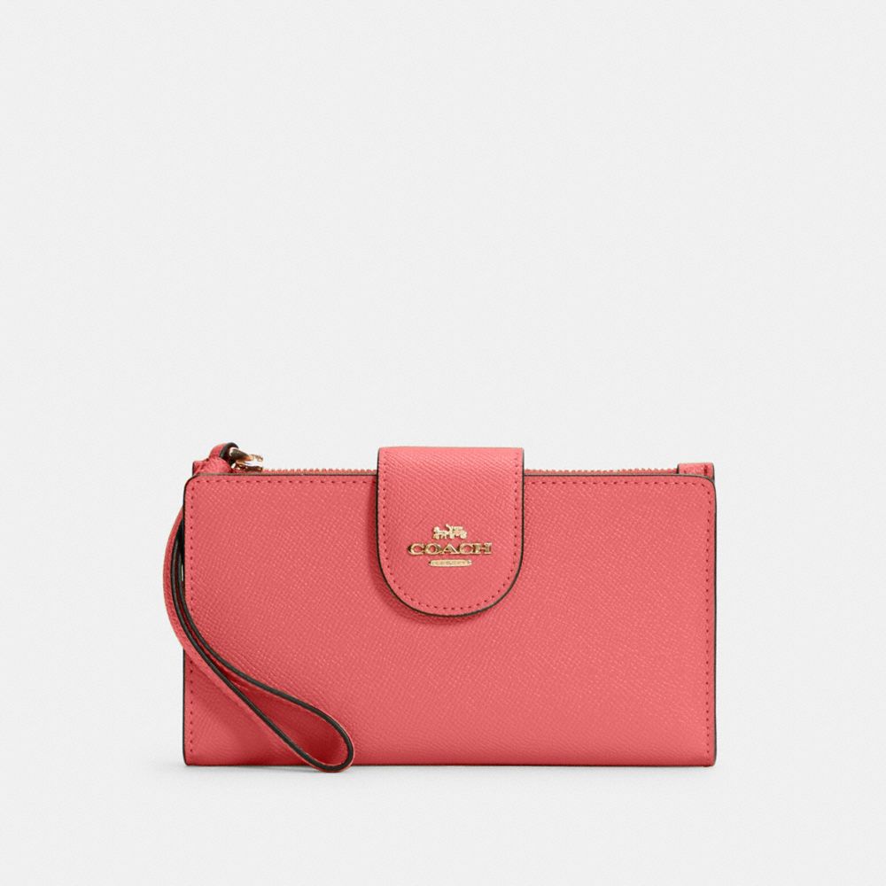 Tech Wallet - GOLD/PINK LEMONADE - COACH C2869