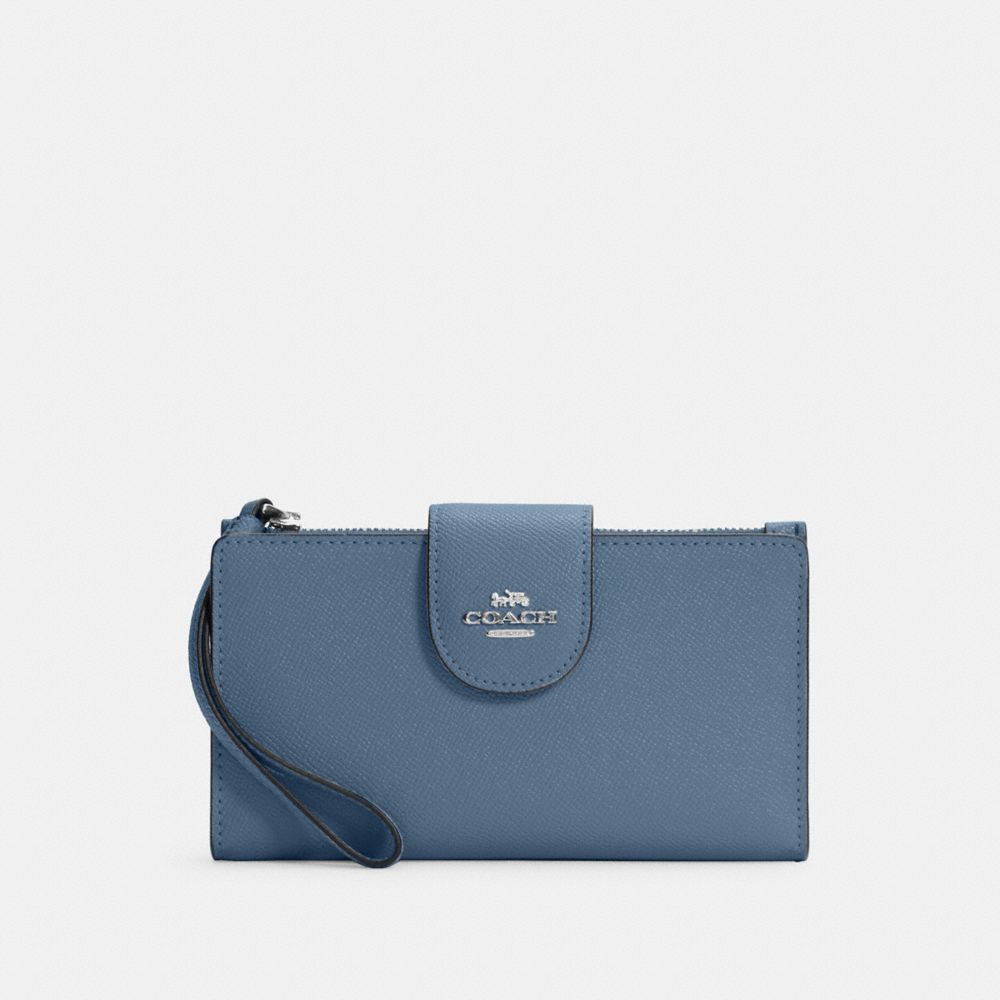 COACH C2869 Tech Wallet Silver/INDIGO