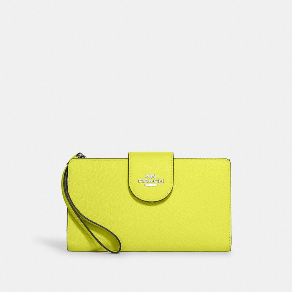 COACH C2869 Tech Wallet SV/BRIGHT YELLOW