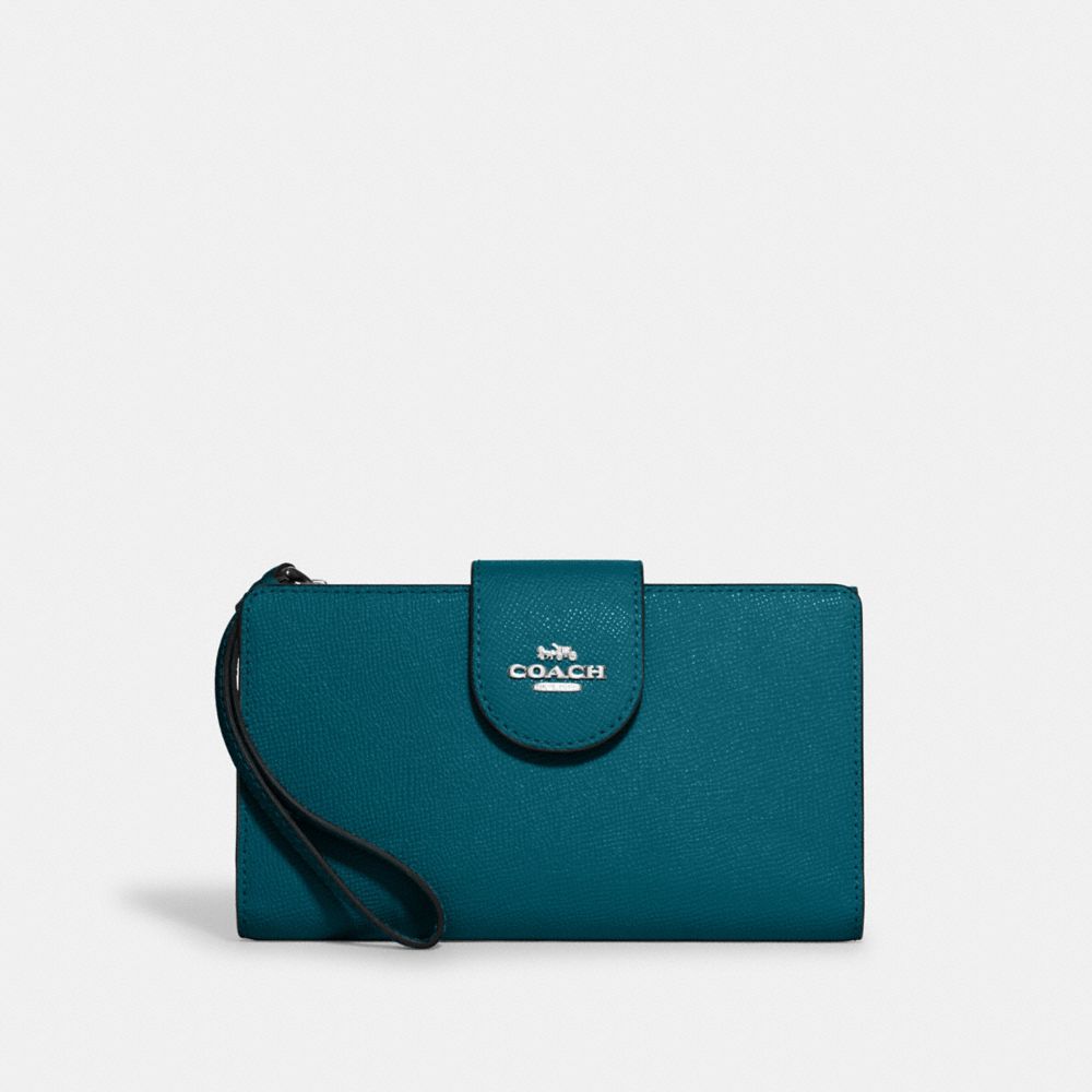 COACH C2869 Tech Wallet SV/Deep Turquoise