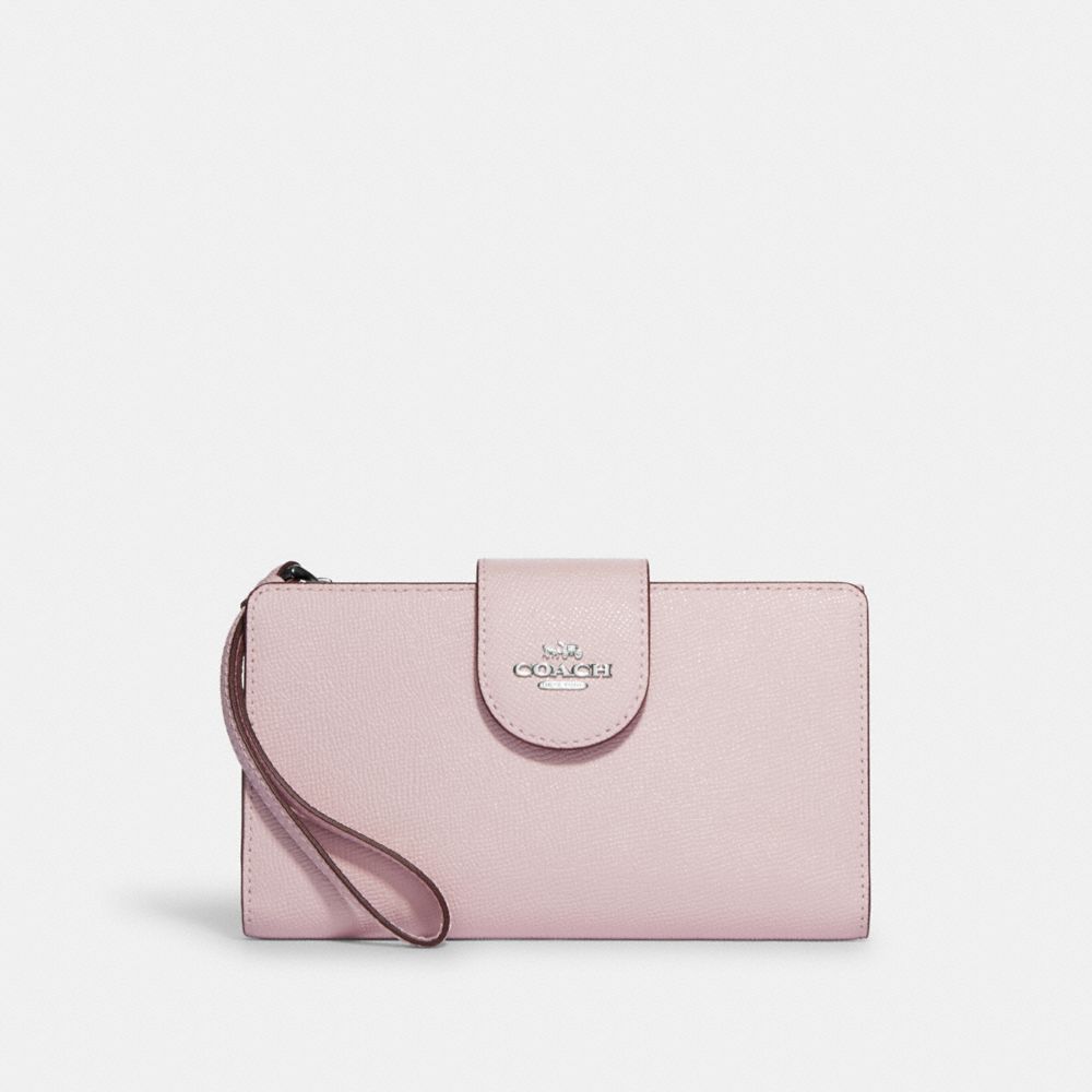 COACH C2869 Tech Wallet Silver/Ice Pink