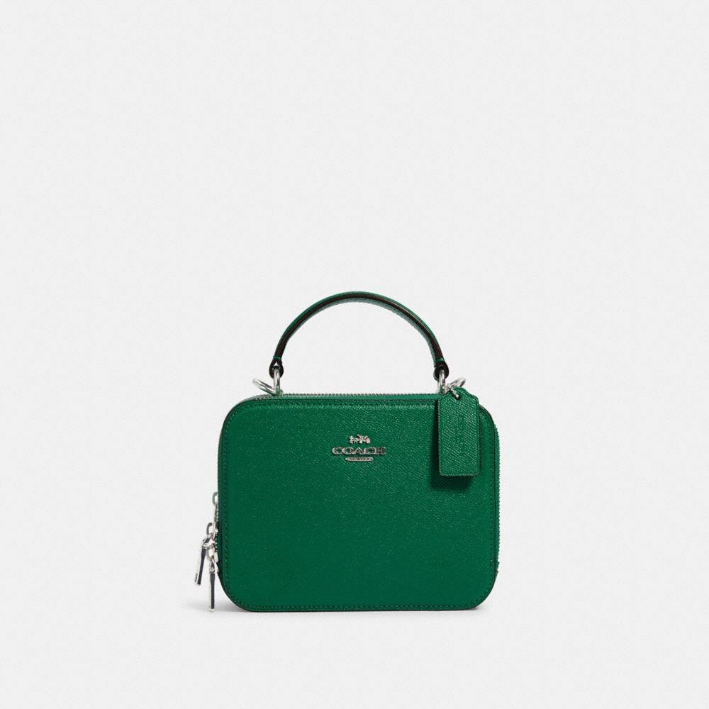 COACH Box Crossbody - SILVER/GREEN - C2872