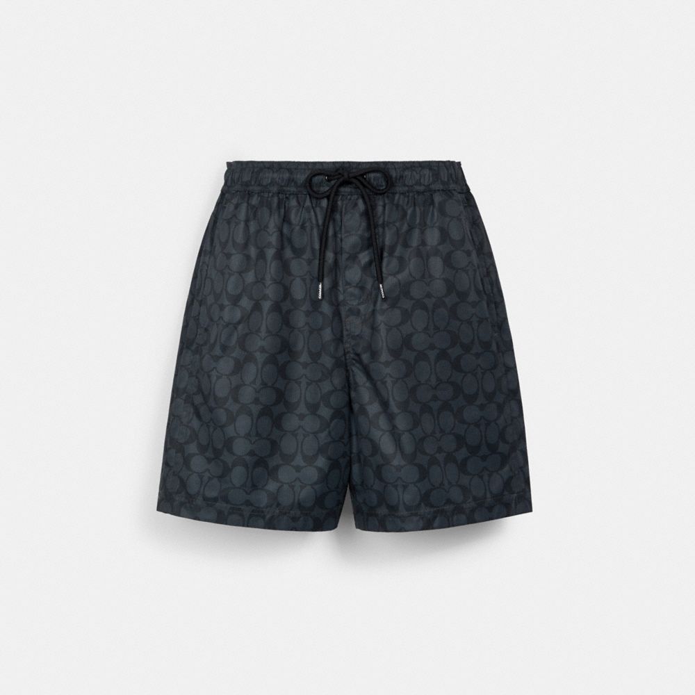 COACH C3047 SIGNATURE SWIM TRUNKS CHARCOAL SIGNATURE