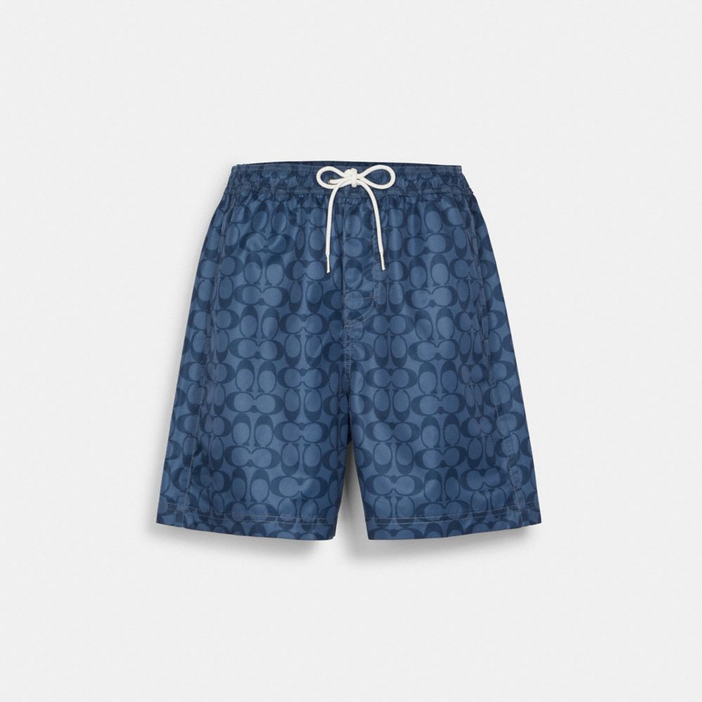 COACH Signature Swim Trunks - CHAMBRAY SIGNATURE - C3047