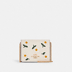 COACH MINI WALLET WITH DAISY EMBROIDERY - ONE COLOR - C3058