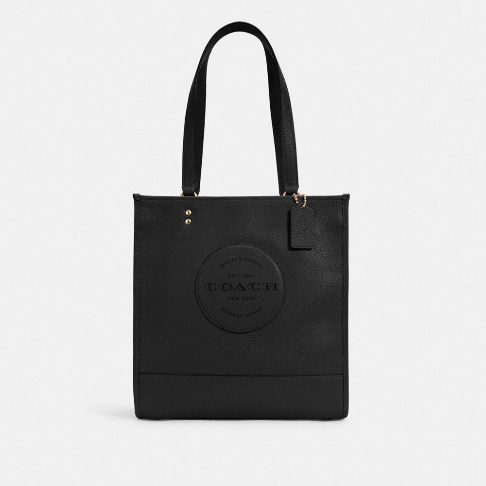 DEMPSEY TOTE WITH PATCH - IM/BLACK - COACH C3078