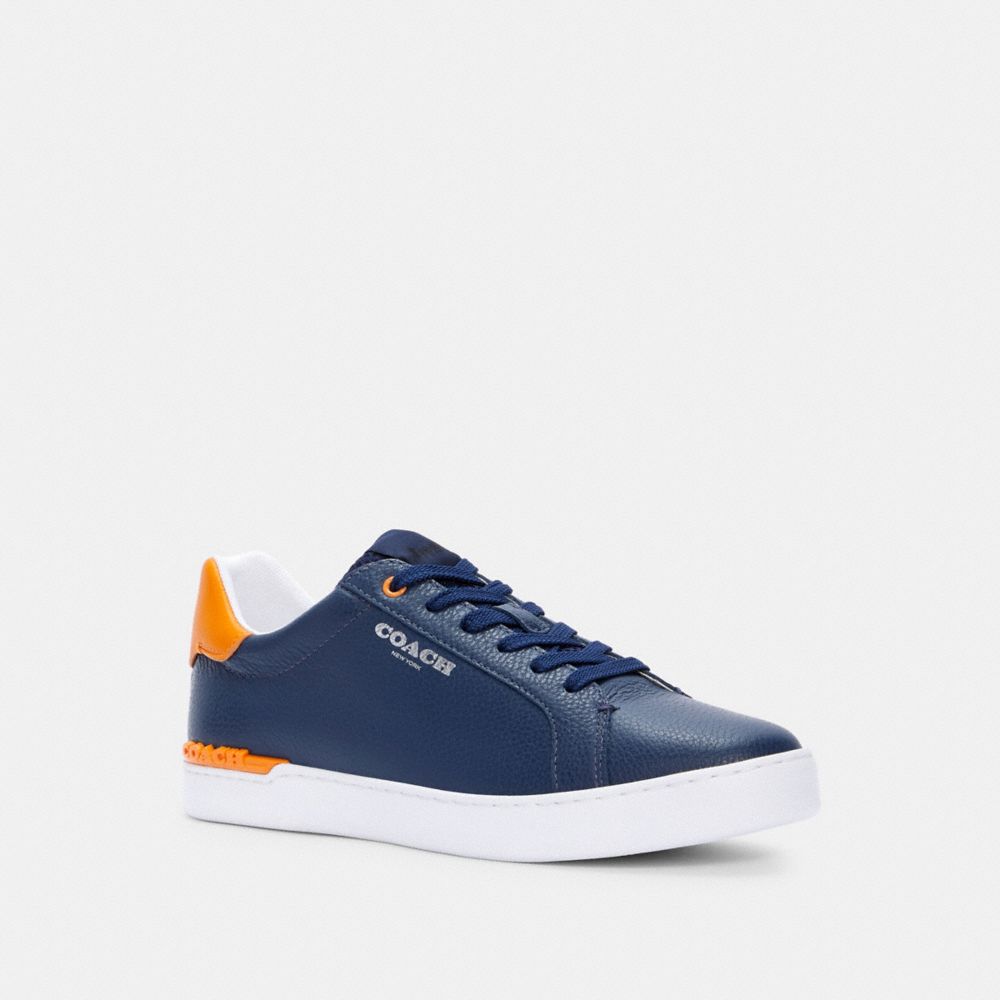 COACH C3079 Clip Low Top Sneaker TRUE NAVY SUNBEAM