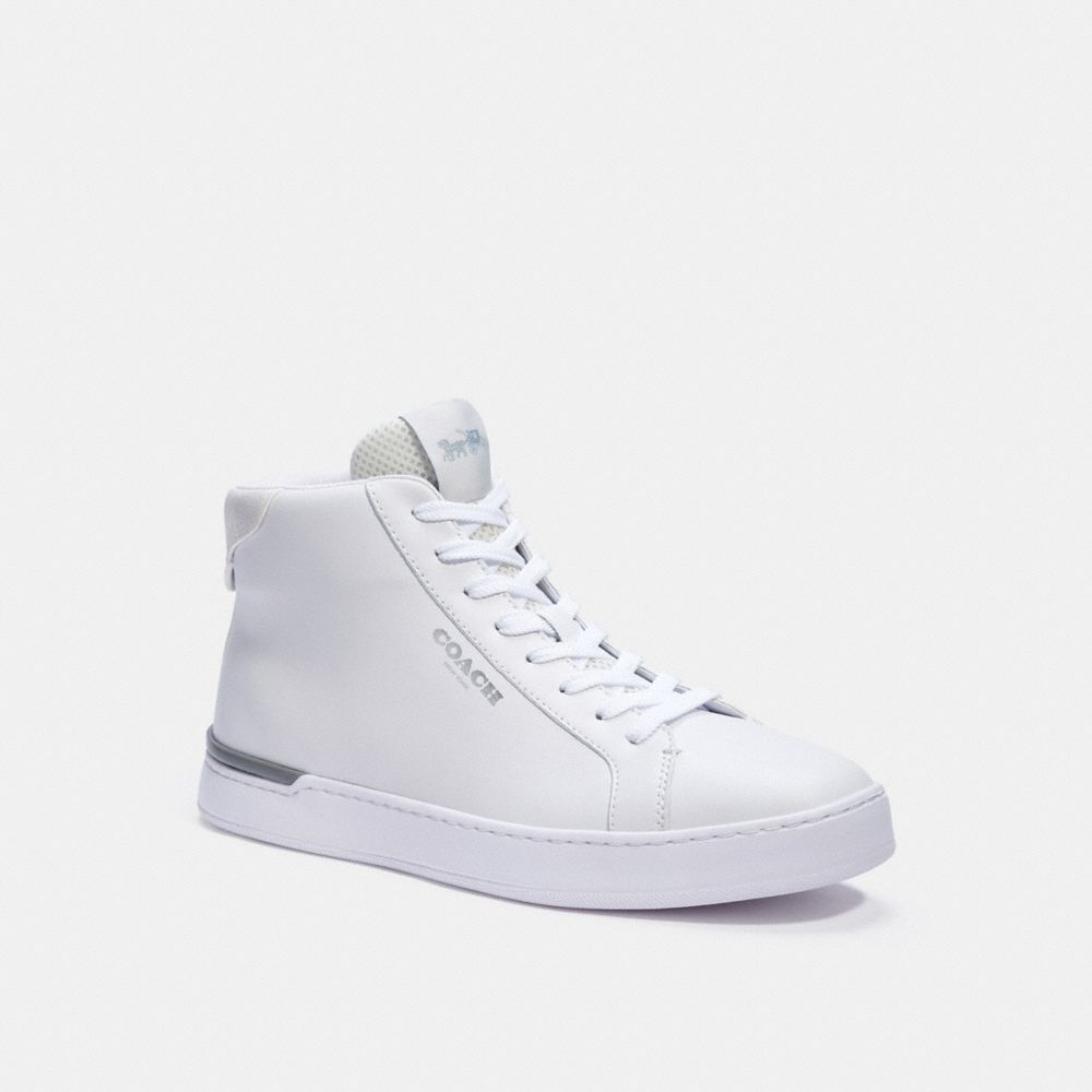 COACH C3082 Clip High Top Sneaker CHALK OPTIC WHITE