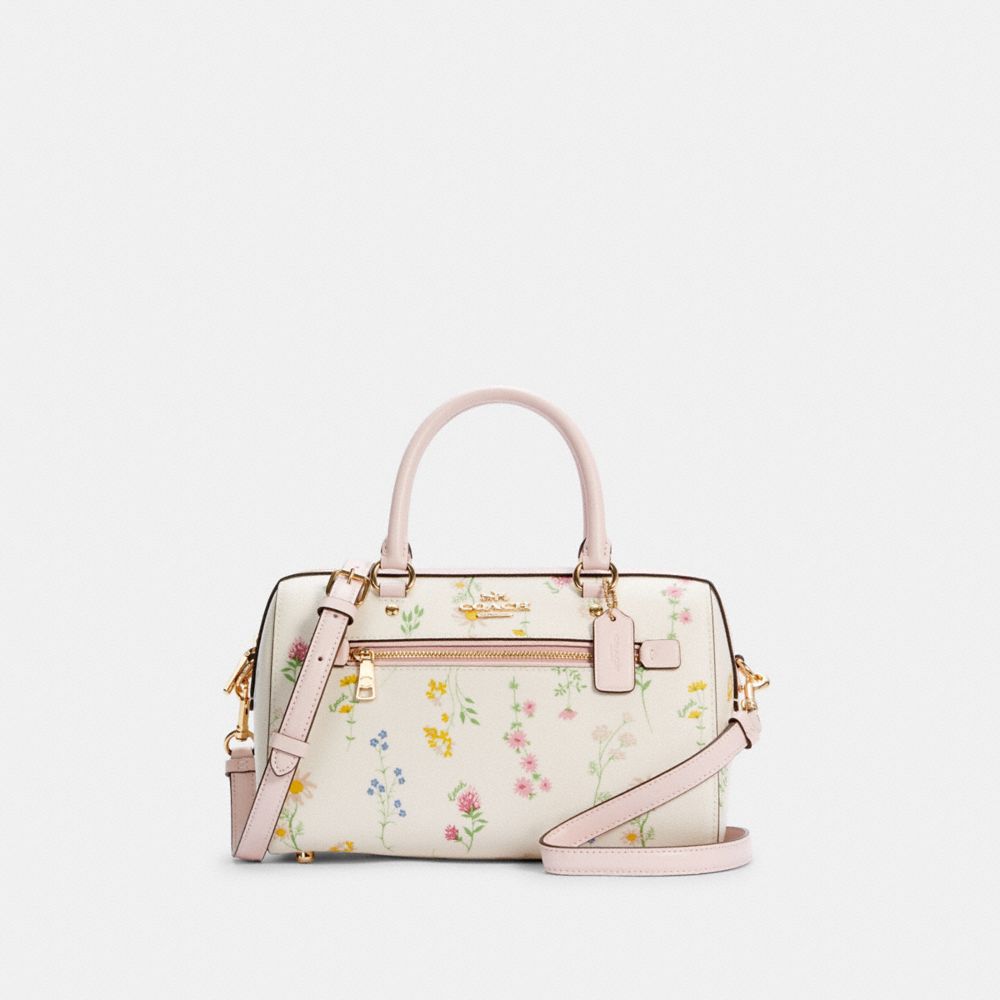 COACH C3100 - ROWAN SATCHEL WITH SPACED WILDFLOWER PRINT IM/CHALK MULTI