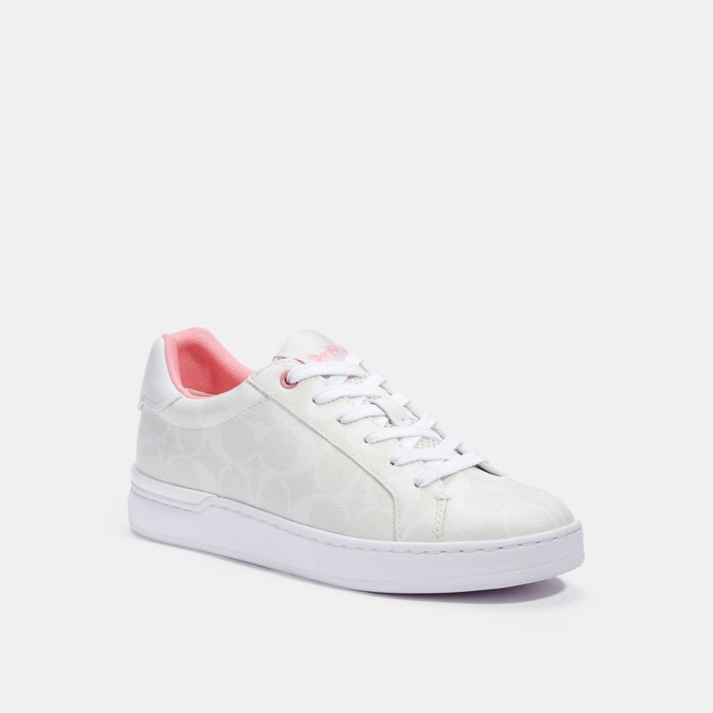 COACH C3123 Clip Low Top Sneaker OPTIC WHITE