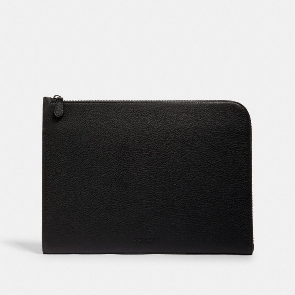 COACH L-ZIP PORTFOLIO - QB/BLACK - C3143