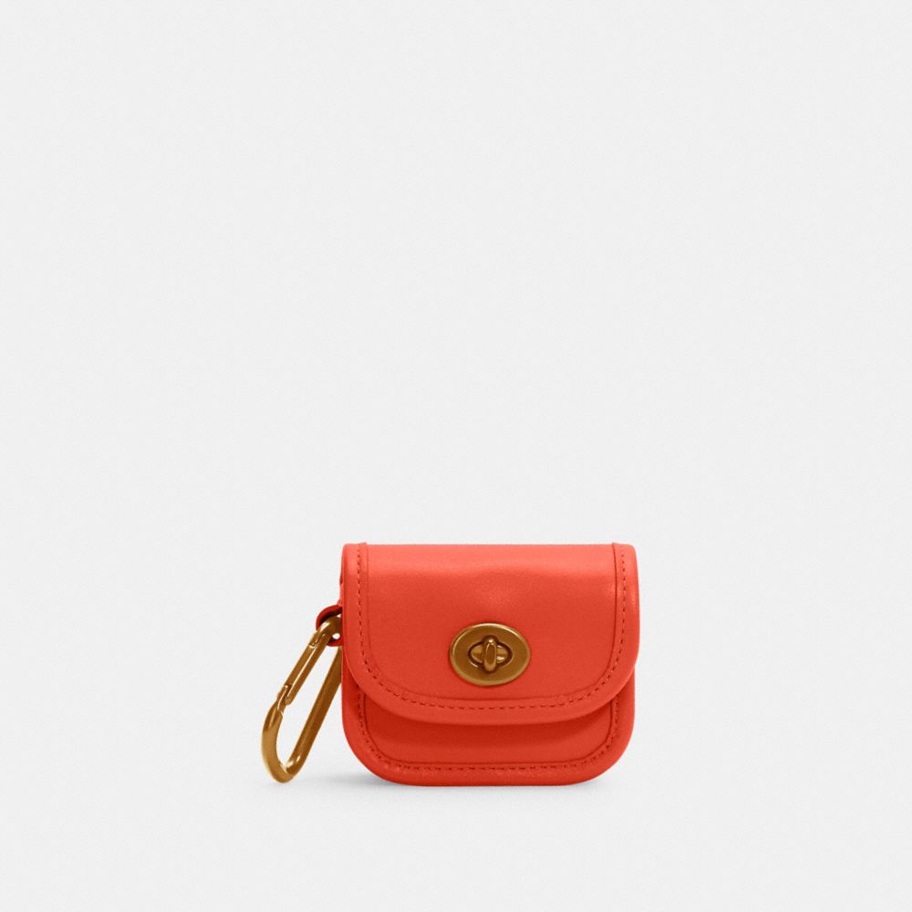 COACH HERITAGE TURNLOCK BAG CHARM - B4/MANGO - C3163