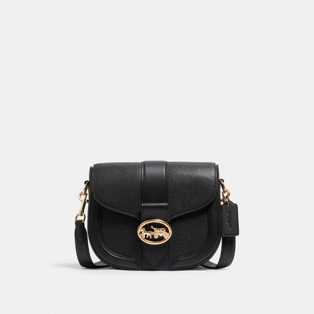 GEORGIE SADDLE BAG - IM/BLACK - COACH C3241