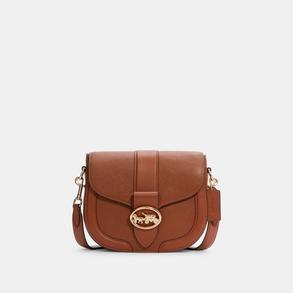 COACH C3241 GEORGIE SADDLE BAG IM/REDWOOD