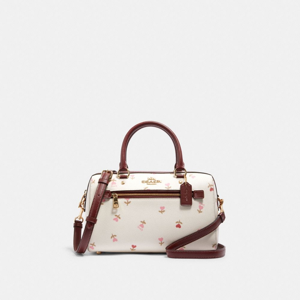 ROWAN SATCHEL WITH HEART FLORAL PRINT - C3243 - IM/CHALK MULTI