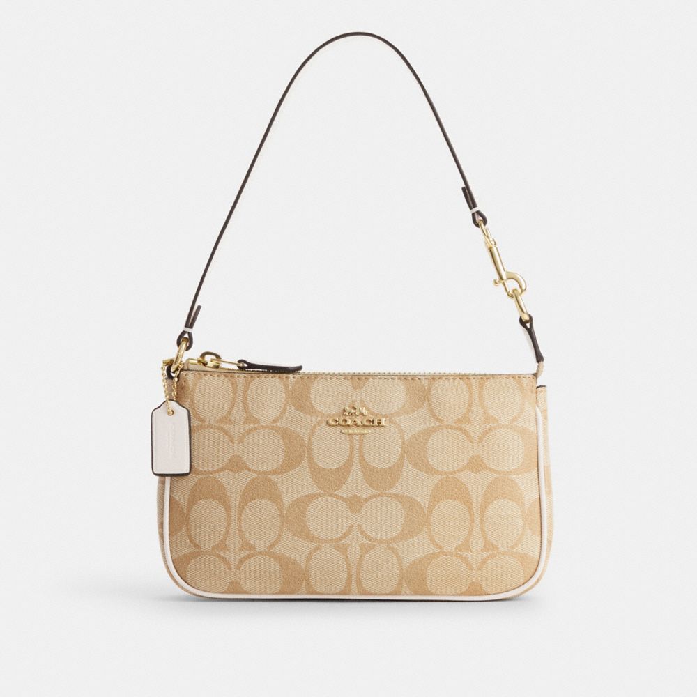 COACH C3308 Nolita 19 In Signature Canvas IM/LIGHT KHAKI CHALK