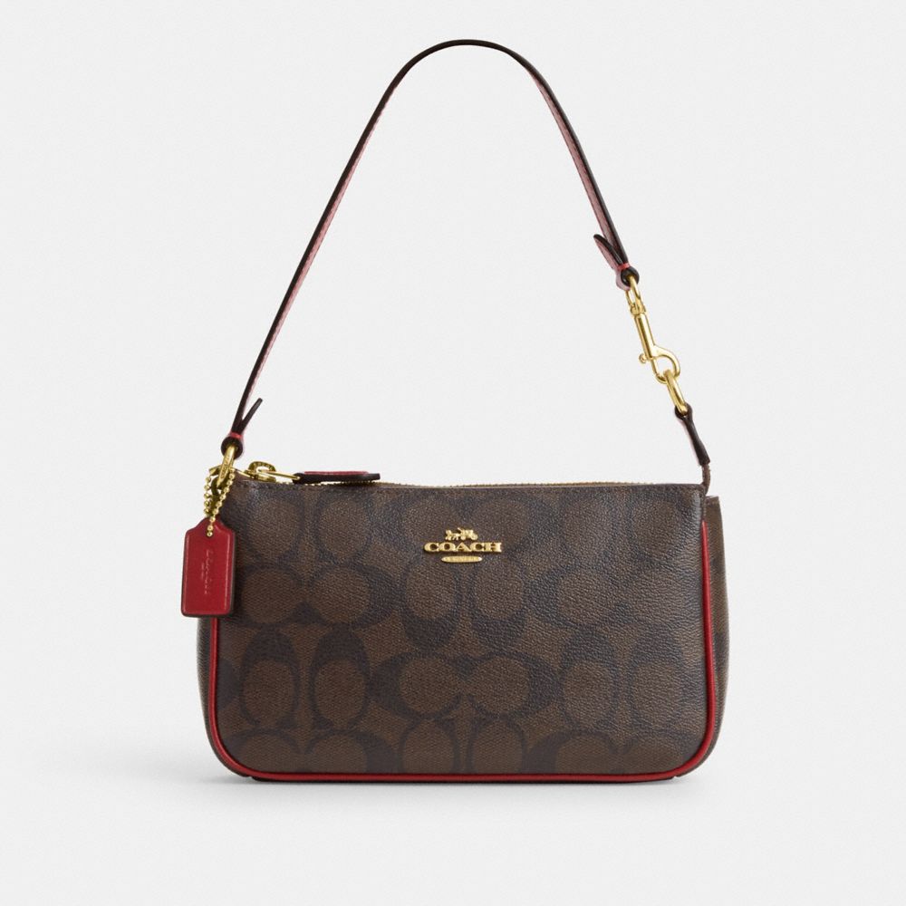 COACH NOLITA 19 IN SIGNATURE CANVAS - IM/BROWN 1941 RED - C3308