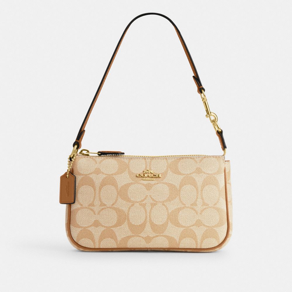 COACH C3308 Nolita 19 In Signature Canvas IM/LIGHT KHAKI/LIGHT SADDLE