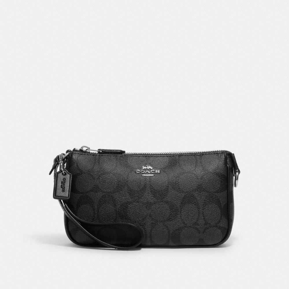 COACH C3308 Nolita 19 In Signature Canvas Silver/Graphite/Black