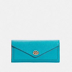 COACH C3314 Envelope Wallet IM/TEAL
