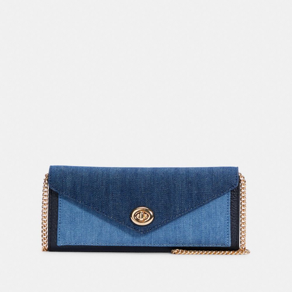 COACH C3317 Envelope Wallet IM/DENIM MULTI