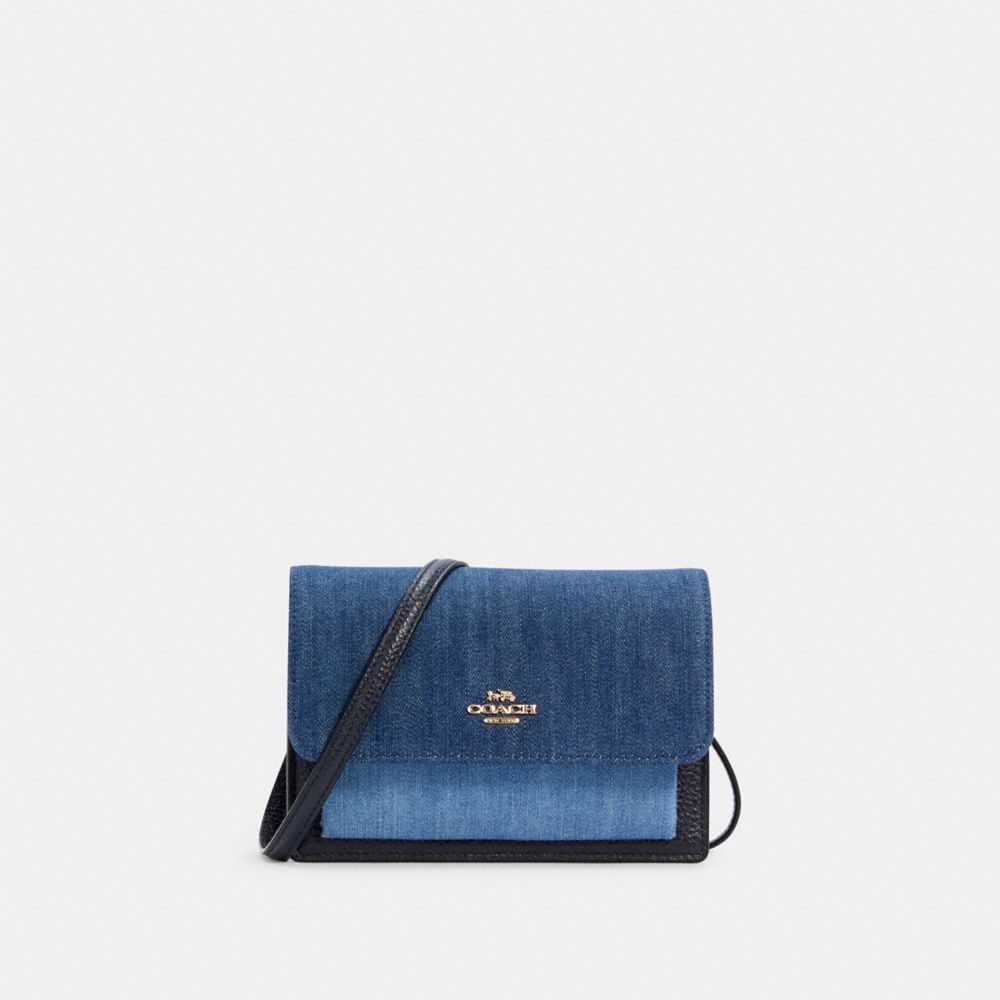 FOLDOVER BELT BAG - C3325 - IM/DENIM MULTI